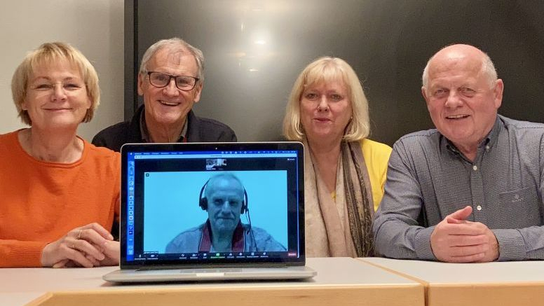 Renate Wintz, Franz Holtz, Leonore Bühner, Reiner Wintz und digital zugeschaltet Hans-Josef Zens
